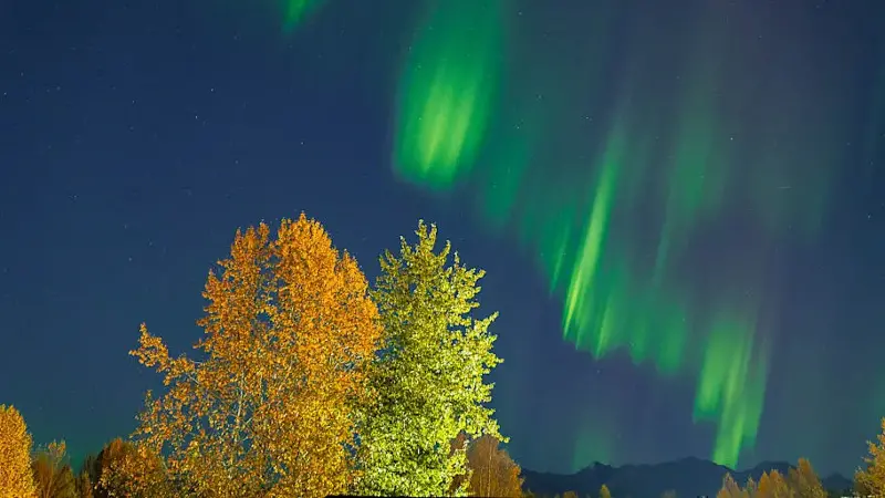 Anchorage sky glows with northern lights