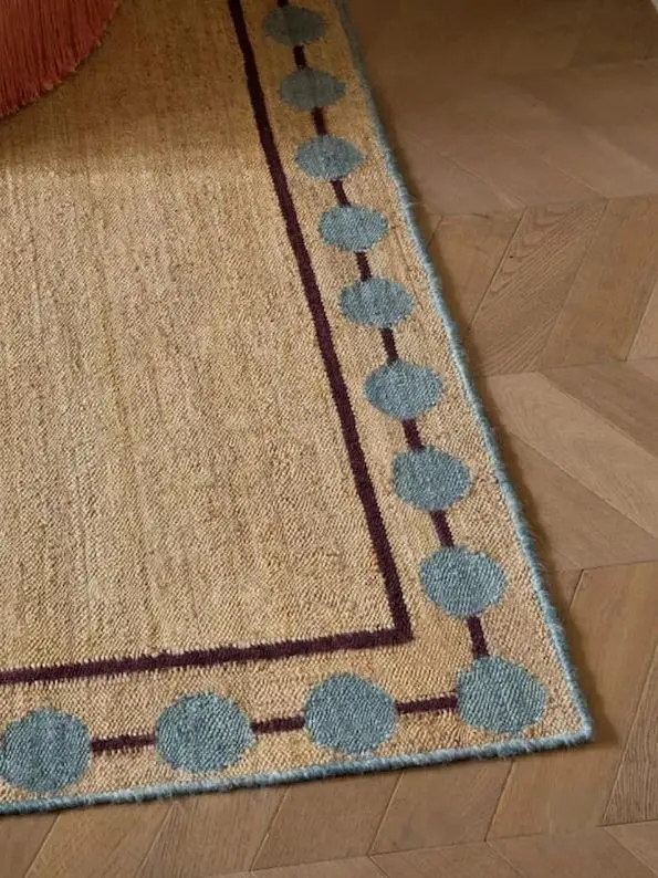 Handwoven Cotton Jute Kilim Rug – Boho Farmhouse Area Rug (custom Sizes)