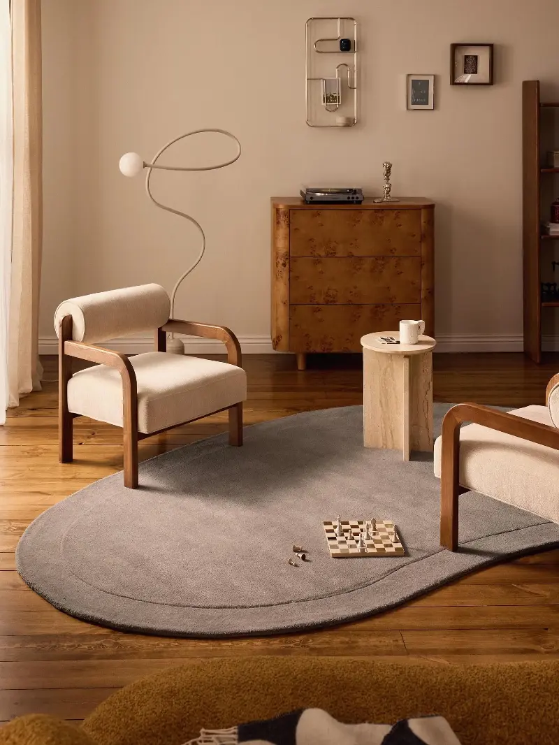 Westwing , Organic-Shaped Hand-Tufted Wool Rug Kadey –