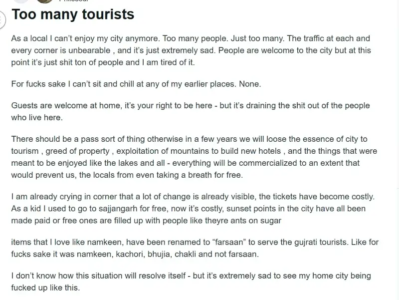 Screengrab of the Reddit post.