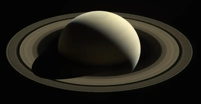Saturn and its main rings seen by NASA's Cassini spacecraft