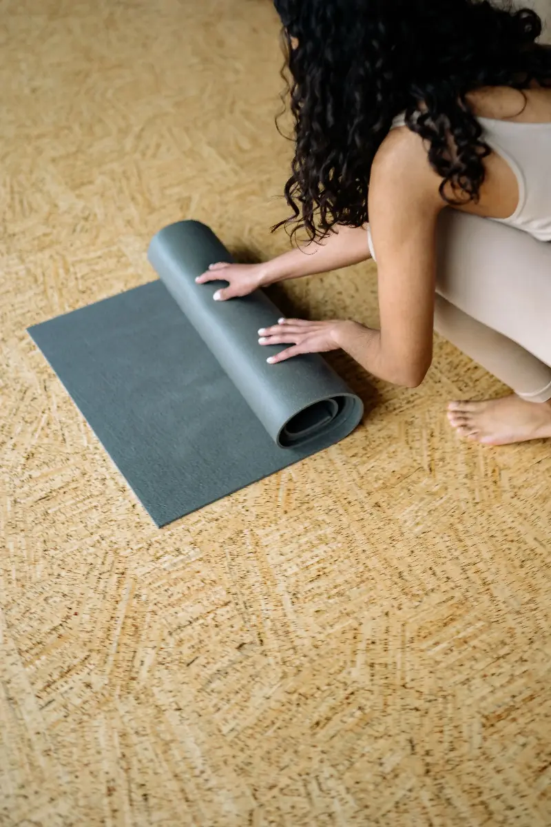Most budget mats are made from PVC (polyvinyl chloride), the stuff used in water pipes and flooring.