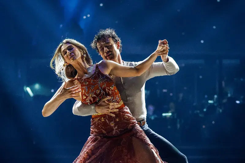Kai Widdrington and Delta Goodrem have received a pass to next week’s episode after Goodrem picked up a rib injury (PA Media)