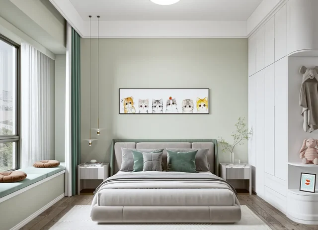 Mách bạn mẫu phòng ngủ màu pastel nhẹ nhàng, 'hack' diện tích cực đỉnh cho chung cư - Ảnh 6.