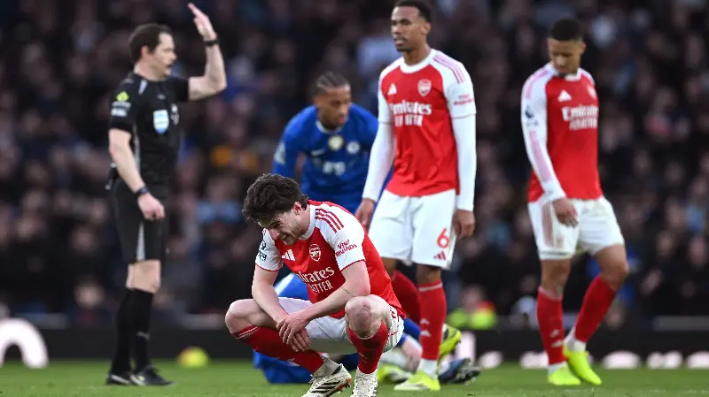 Injury scare for midfield star Declan Rice