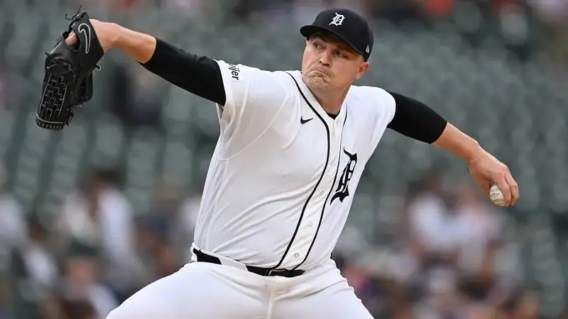 Detroit Tigers starting pitcher Tarik Skubal