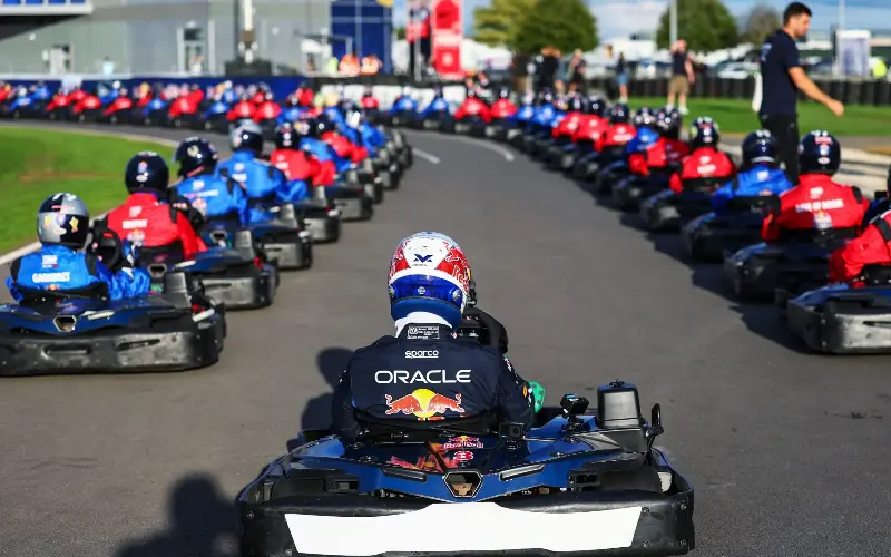 Verstappen on the grid before one of the more unusual races of his career - Getty Images/Mark Thompson