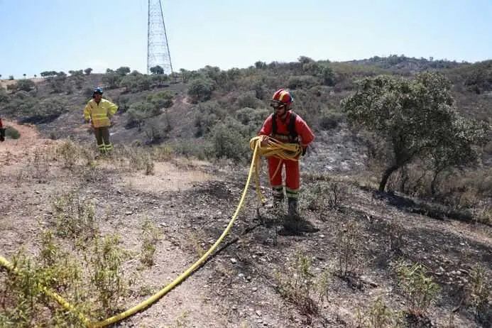 Sanz ve una evolución "bastante favorable" del incendio de Castillejos que afecta a 5.000 hectáreas