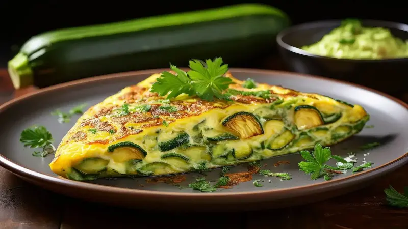 Enjoy this green omelette with chia seeds!