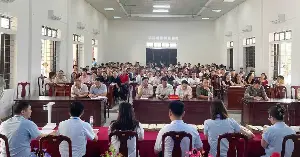 48 land plots in Nam Dan were successfully auctioned, with prices increasing by over 174% from the starting price.