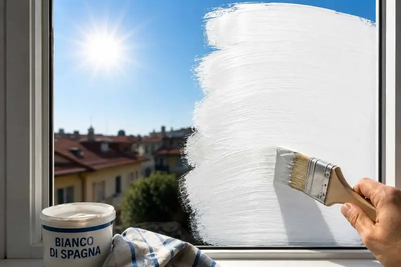 Bianco di Spagna sui vetri contro il caldo: quando ha davvero senso usarlo (e quando no)