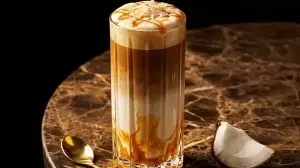 Give your regular morning caffeine fix a creamy, tropical twist with this easy coconut orange iced coffee recipe