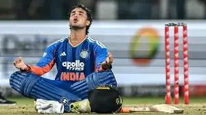 Abhishek Sharma is eerily consistent: His meditative pose hints at a calm mind in a razzle-dazzle format