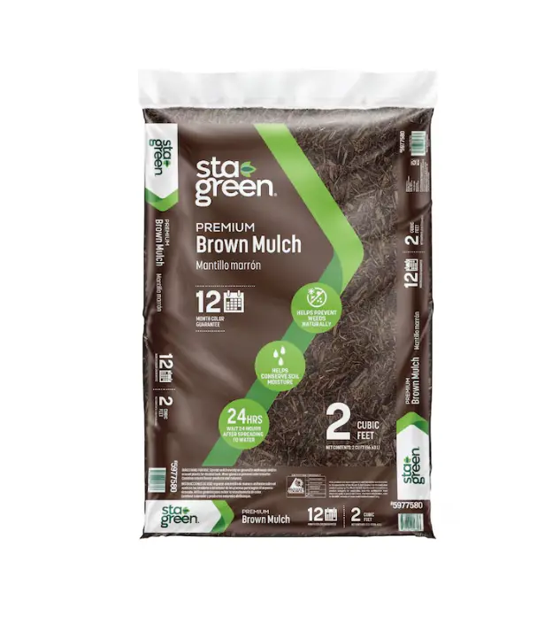 Lowe's brown mulch