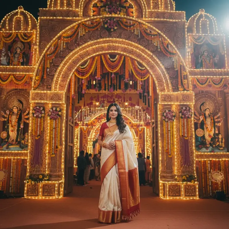 Nano Banana generated saree look