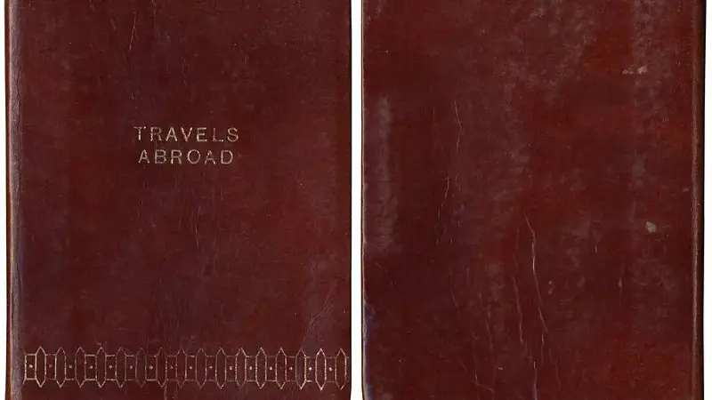 Vintage Travel Journal front and back