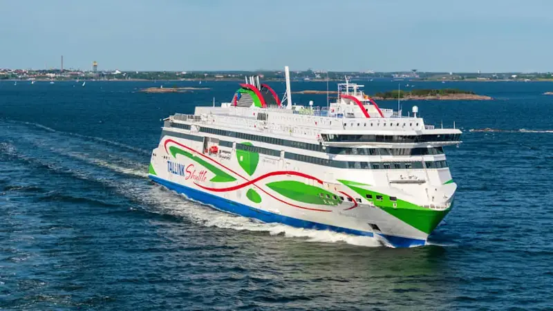 Tallink Shuttle 'Megastar' car and passenger ferry leaving Helsinki