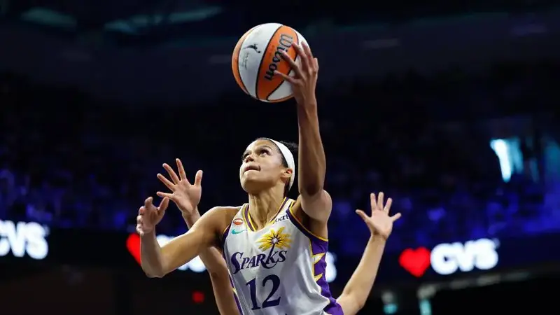 Los Angeles Sparks guard-forward Rae Burrell