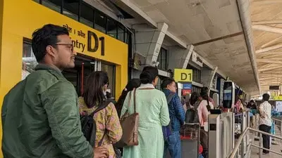 Representational pic of a line at the airport.