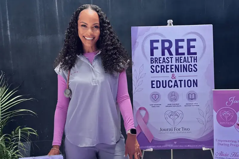 Alicia Harris is now an oncology nurse in the same hospital where she received treatment.