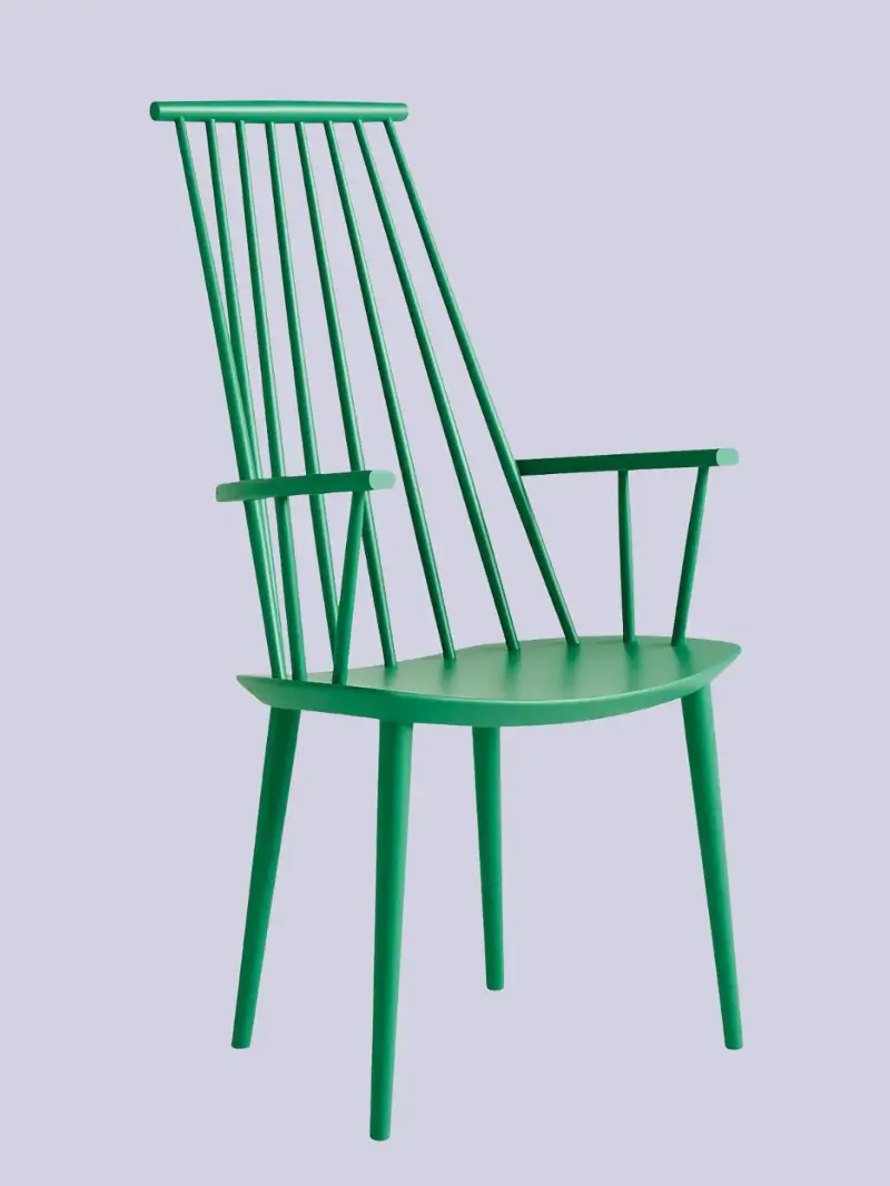 A green chair from HAY