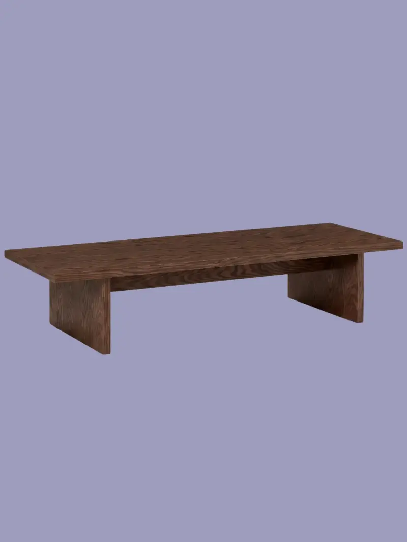 A dark wood rectangular coffee table from Westwing