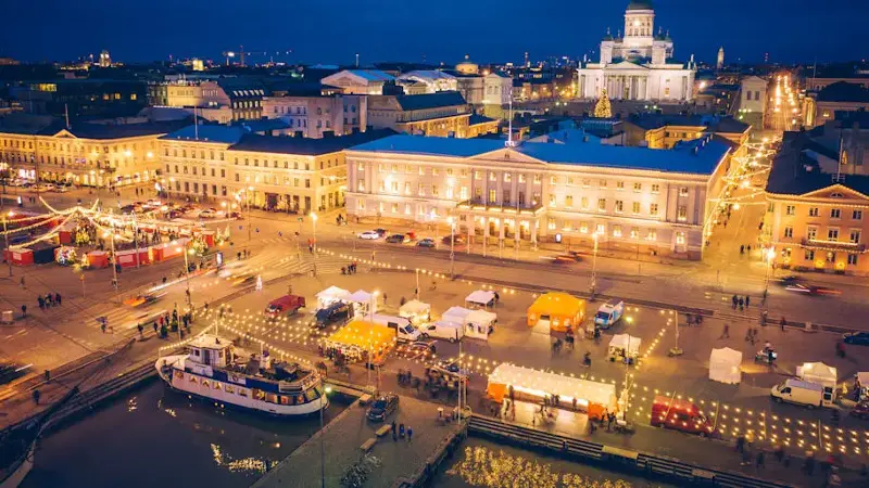 Helsinki Christmas Market from above