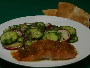 Quick Fix: Sofi’s Ginger Salmon with Dill Cucumber Salad