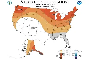 New maps show US winter outlook as El Niño strengthens