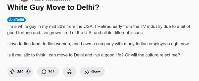 Screengrab of the Reddit post.