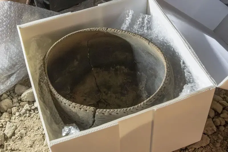 Pieza de cerámica encontrada en La Palma.