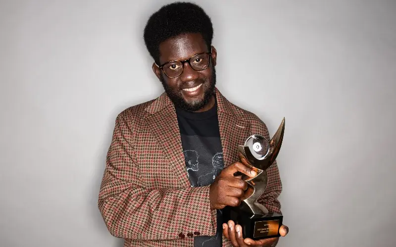 Kiwanuka with the Mercury Prize he won in 2020 - Getty Images/Jeff Spicer