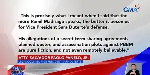Sara Duterte's camp: Madriaga's claims of ouster plot, term-sharing are 'pure fiction'