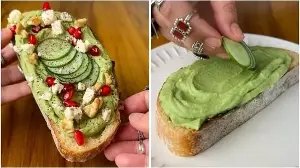 Craving a fulfilling snack? Try this pesto hummus open toast recipe made with fresh, homemade ingredients