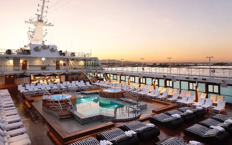The pool deck on board the Regatta - Explorations by Regatta/Michel Verdure