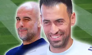 Guardiola and Busquets' million-euro handshake.
