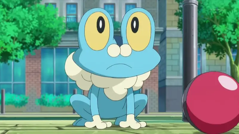 Pokemon anime Froakie de Ash