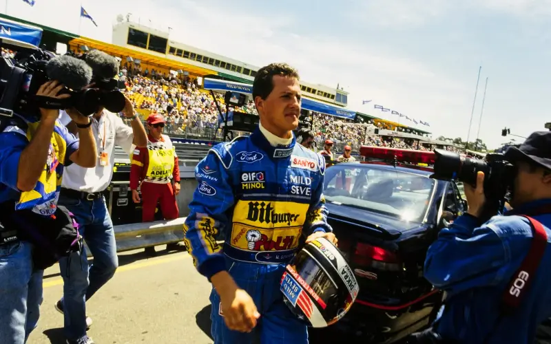 Schumacher was viewed as the bad guy during his time with upstarts Benetton - Getty Images/Ercole Colombo