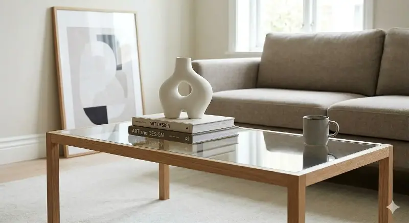 Add structural elements to your coffee table. 