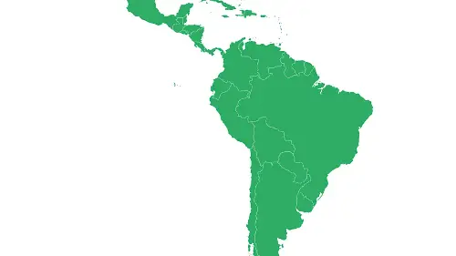 Map of Latin America.