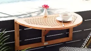 This Space-Saving ‘Balcony Table' Solves the Biggest Small Backyard Problem – And Might Just Replace Your Bistro Set