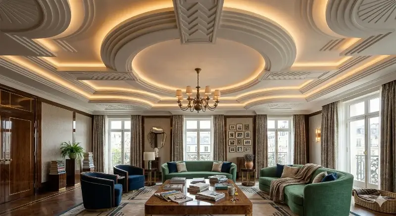 Pop ceilings have an eclectic style. 