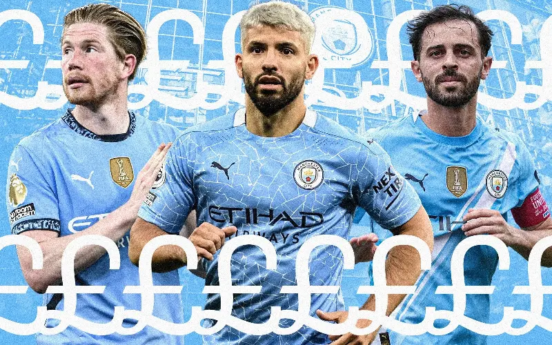 Kevin De Bruyne (from left), Sergio Aguero and Bernardo Silva all played pivotal roles during a trophy-laden era for Manchester City