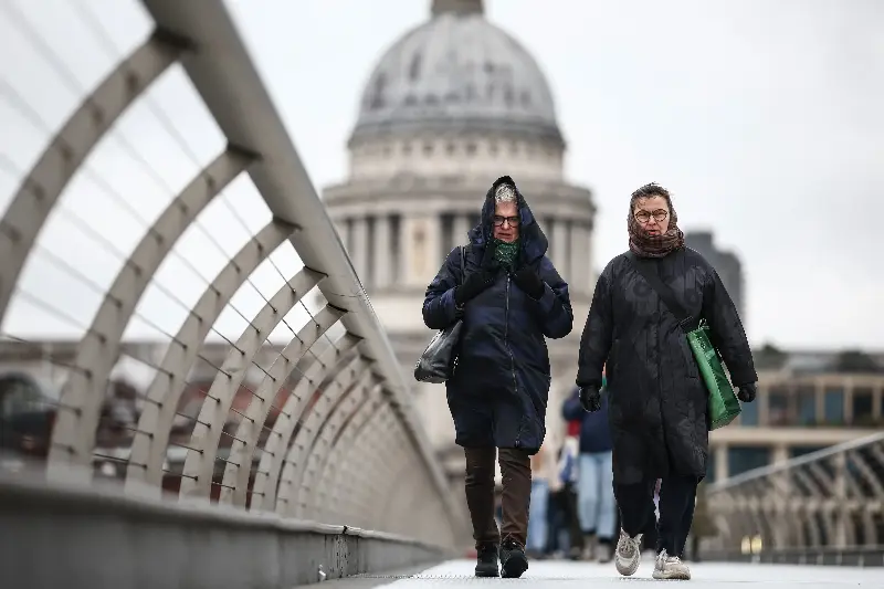 Temperatures have already taken a tumble in London (AFP/Getty)