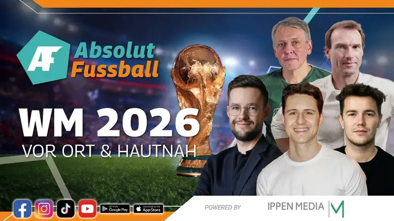 Absolut hautnah. Absolut fundiert: Absolut Fussball berichtet für euch von der WM 2026. Unsere Reporter sind in Amerika vor Ort und versorgen euch mit News, Videos und exklusiven Einblicken.
