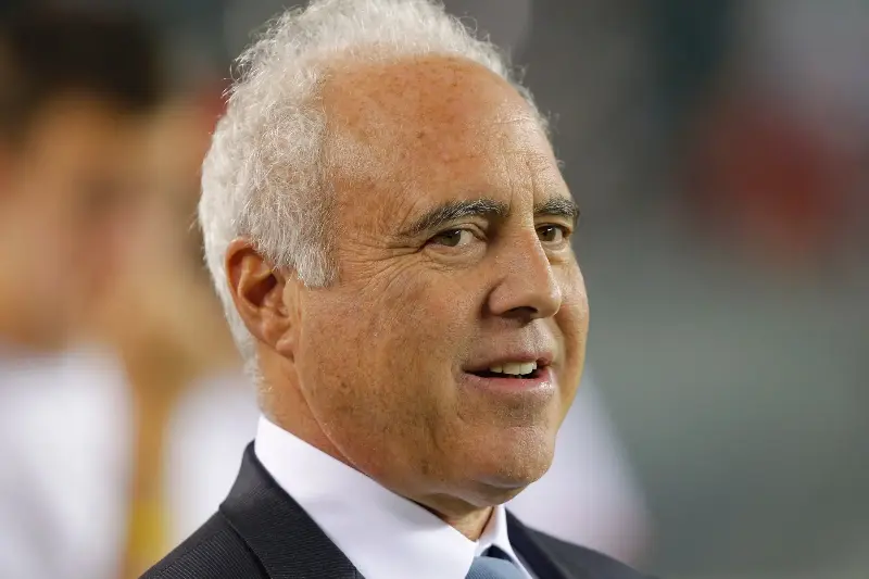 PHILADELPHIA - SEPTEMBER 19: Jeffrey Lurie, owner of the Philadelphia Eagles, stands on the field before a game against the Kansas City Chiefs on September 19, 2013 at Lincoln Financial Field in Philadelphia, Pennsylvania. The Chiefs won 26-16. (Photo by Hunter Martin/Philadelphia Eagles/Getty Images)