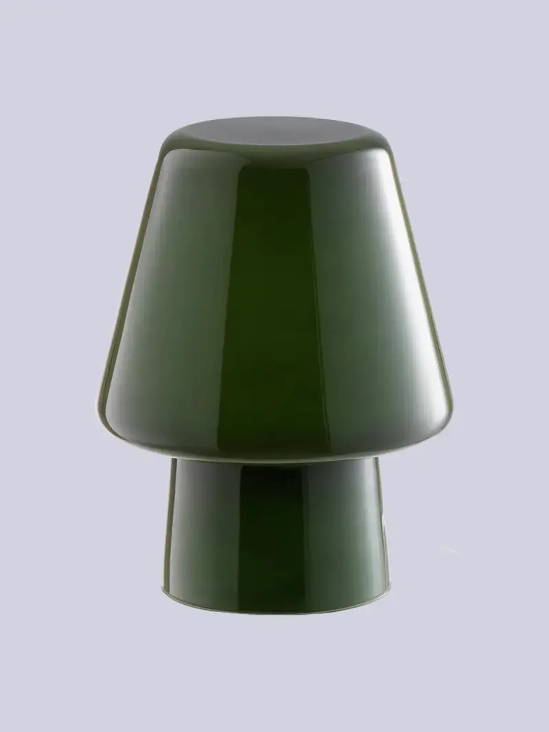 Habitat, Flore Glass Table Lamp - Green