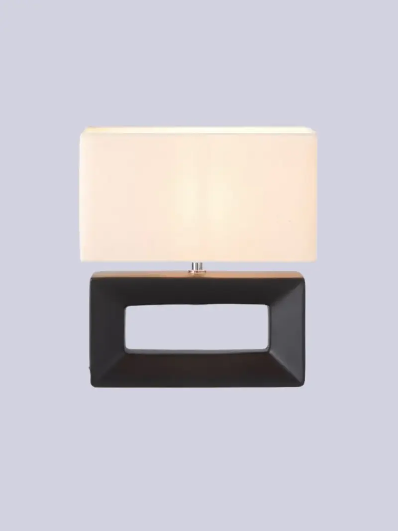John Lewis, Amani Short Block Table Lamp, Black