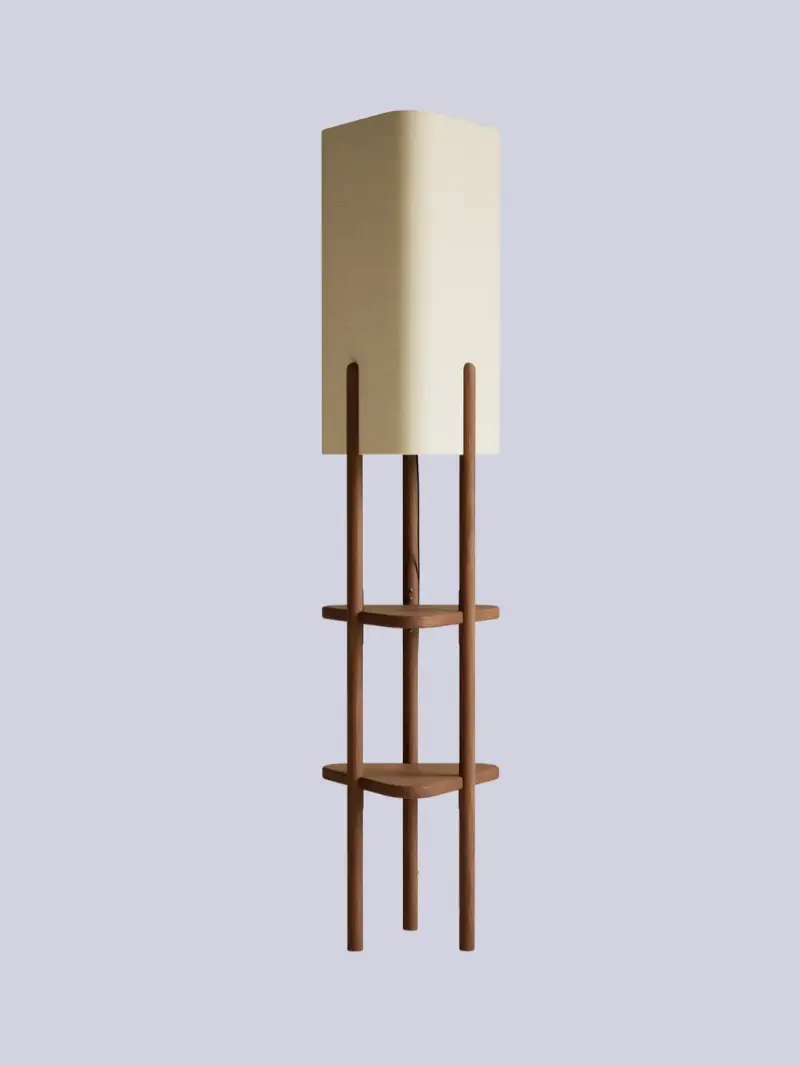 M&S, Plectrum Shaded Floor Lamp With Storage