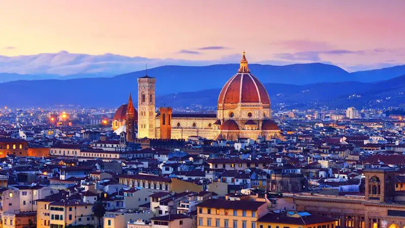 Florence Cityscape and Duomo Santa Maria Del Fiore